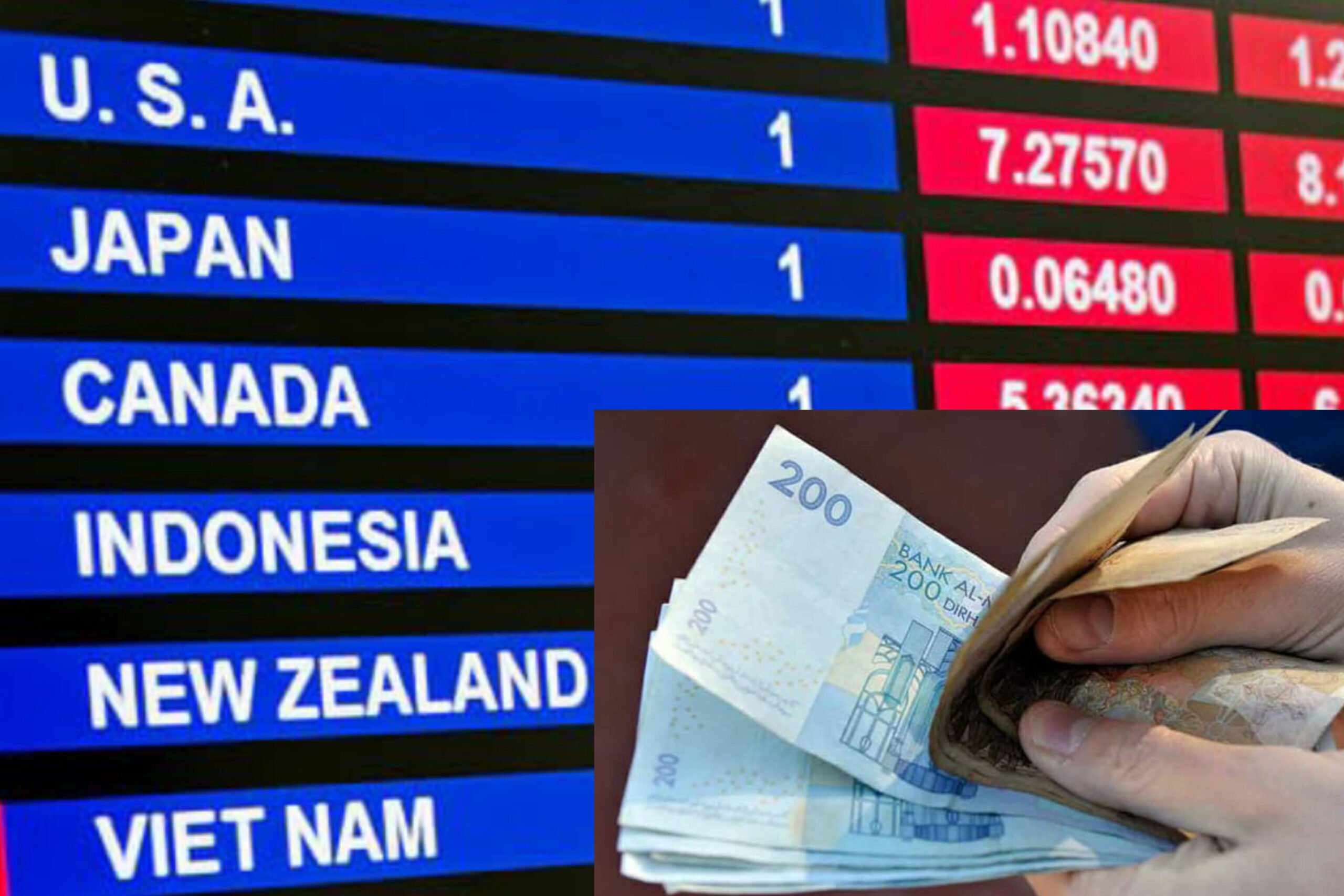 أسعار العملات الأجنبية بالدرهم المغربي