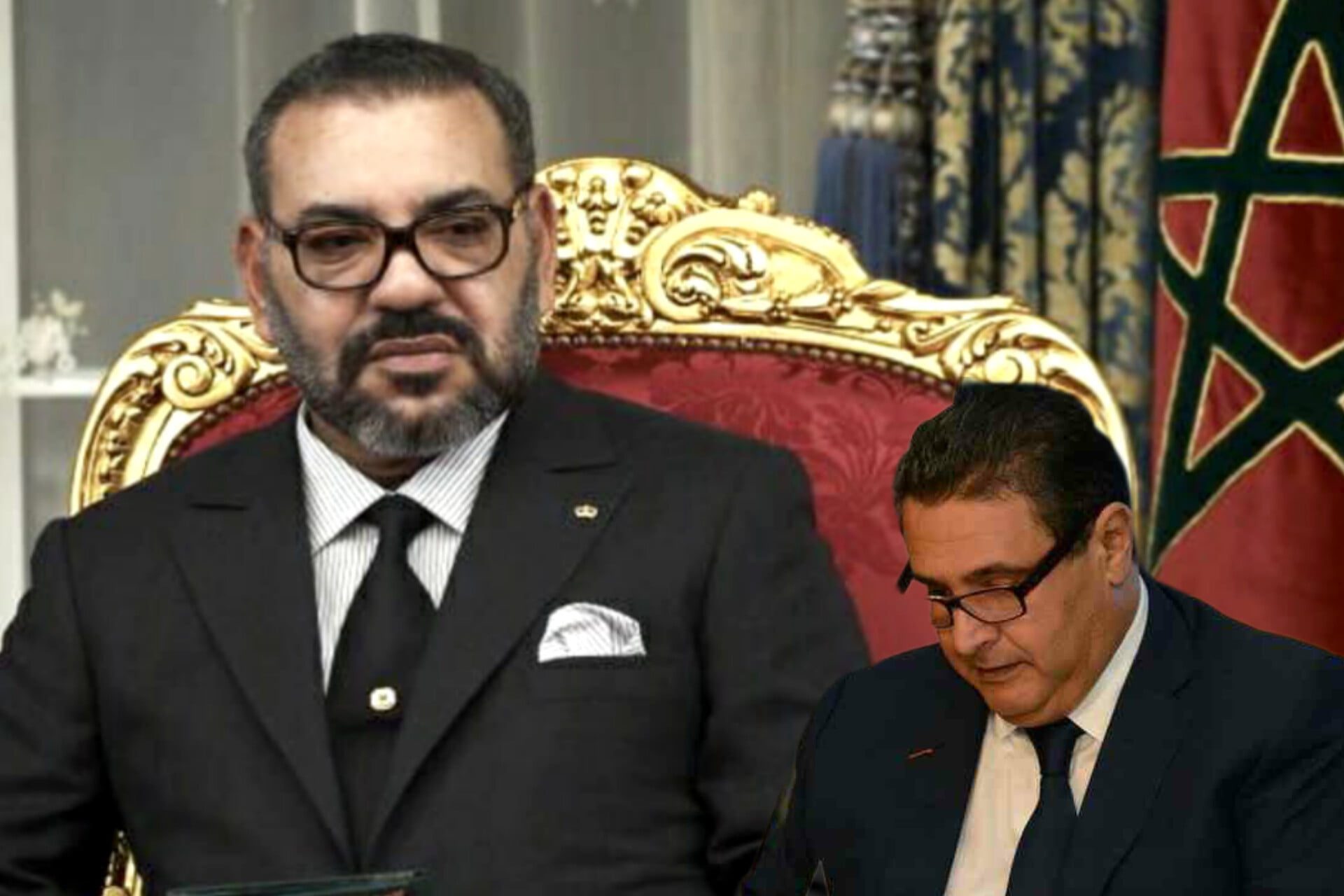 الملك محمد السادس وأخنوش
