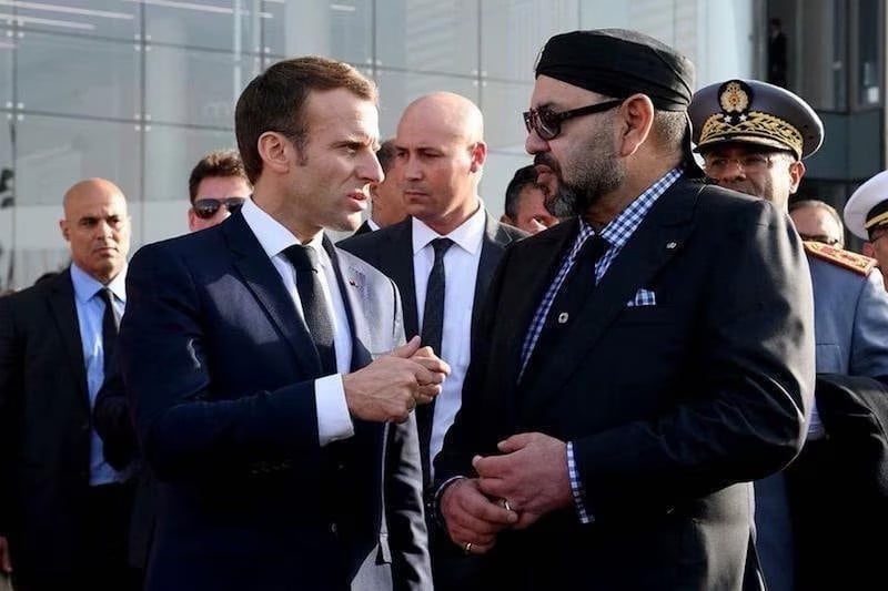 الملك محمد السادس و ايمانويل ماكرون