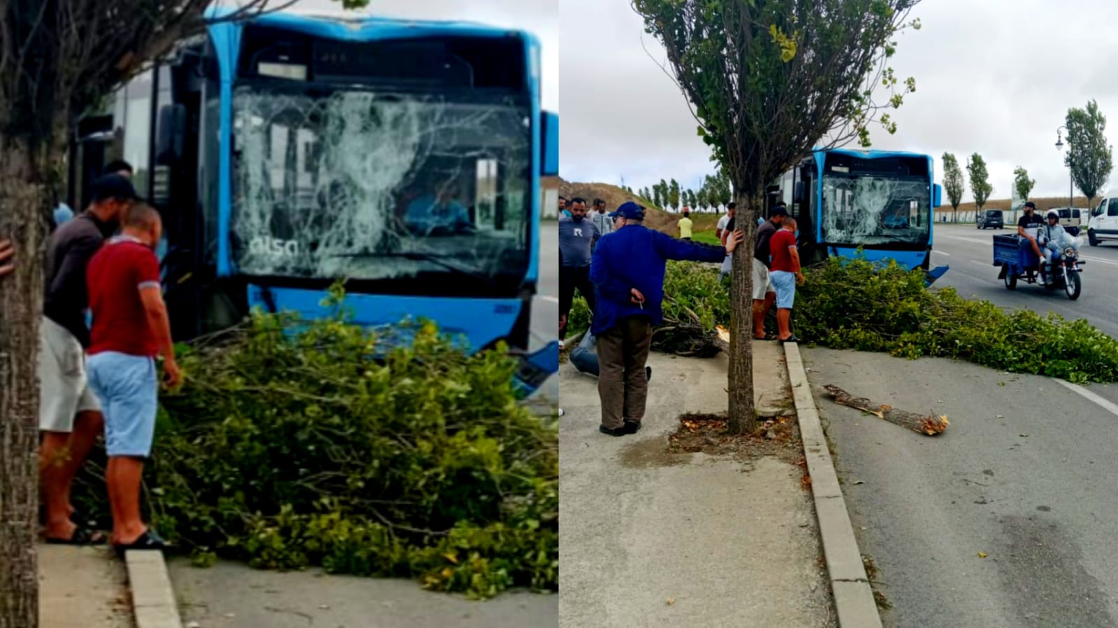 حافلة ألزا ترتكب حادث سير جديدة في شوارع طنجة
