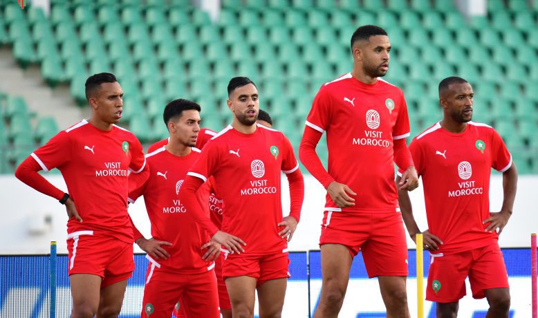 استعدادات لاعبي منتخب المغرب ضد افريقيا الوسطى
