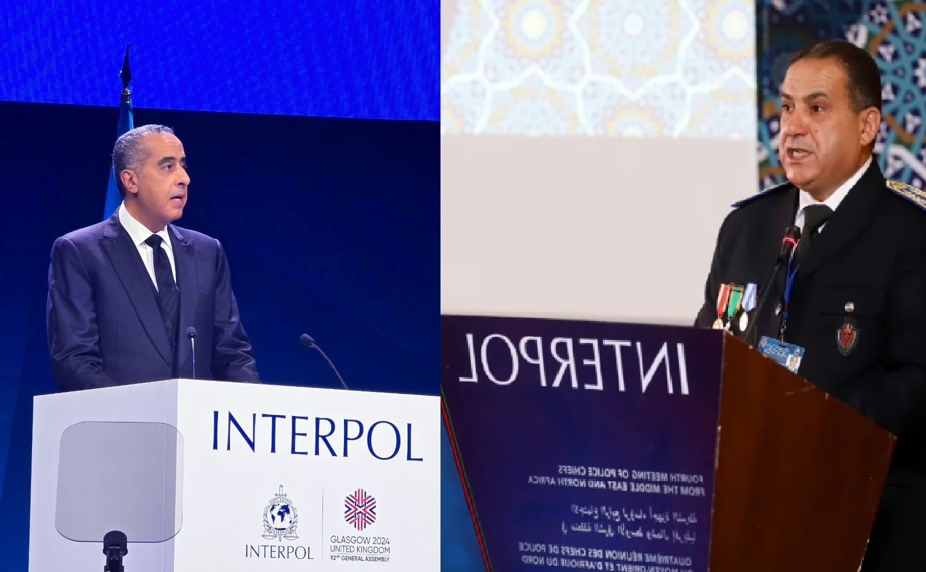 الأمن الوطني المغربي يستلم علم الأنتربول