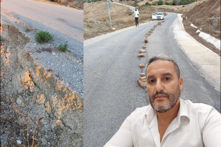 طريق بني حرشن السيئة