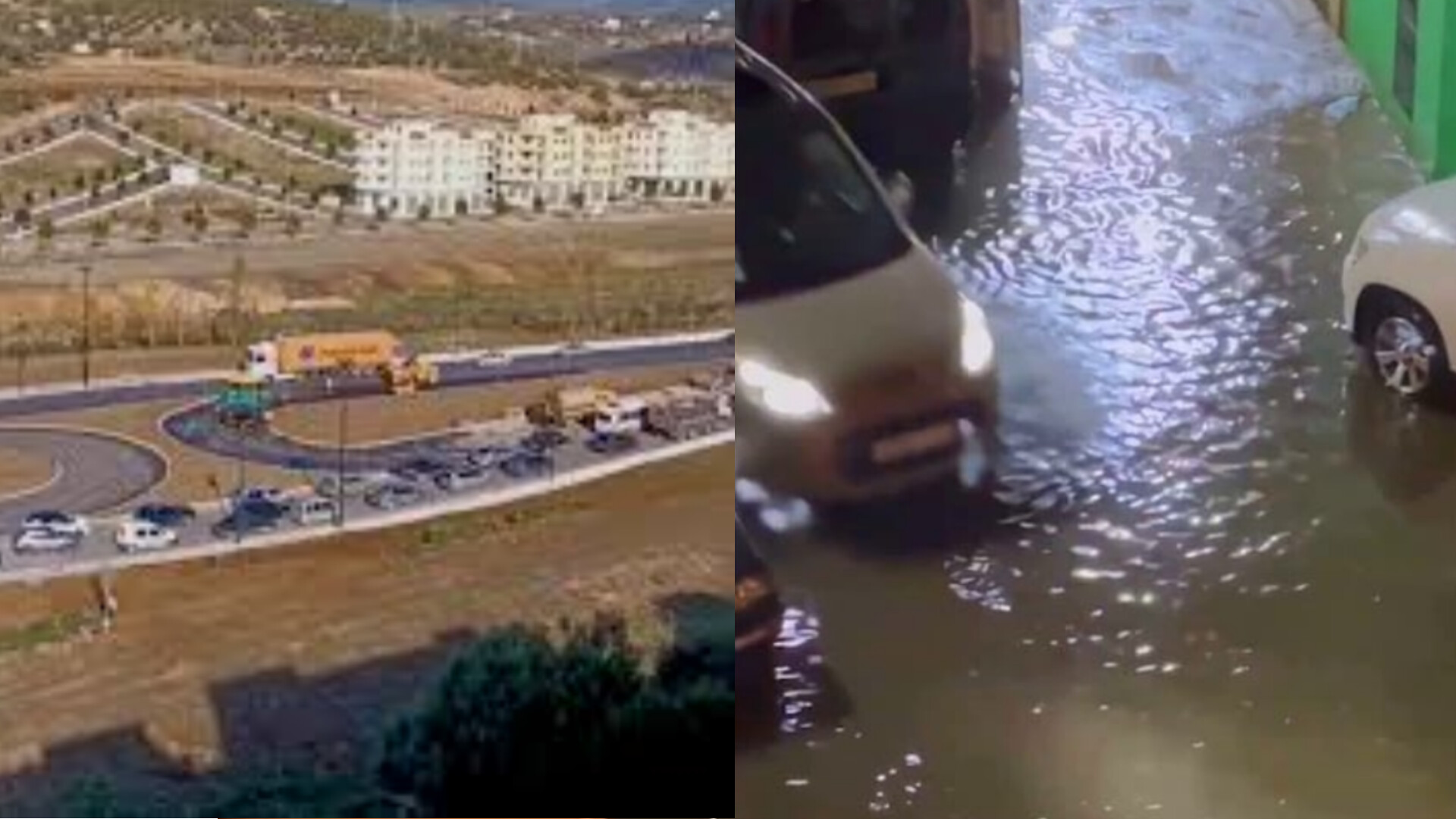 طنجة تغرق بعد دقائق من الأمطار