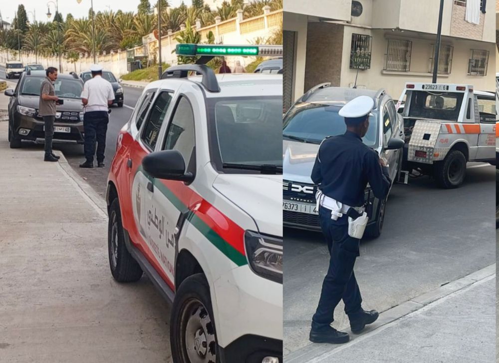 حملة تحرير الملك العمومي في منطقة المجاهدين بمقاطعة طنجة المدينة