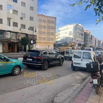زيارة والي طنجة لاشغال توسعة شارع المملكة العربية السعودية 