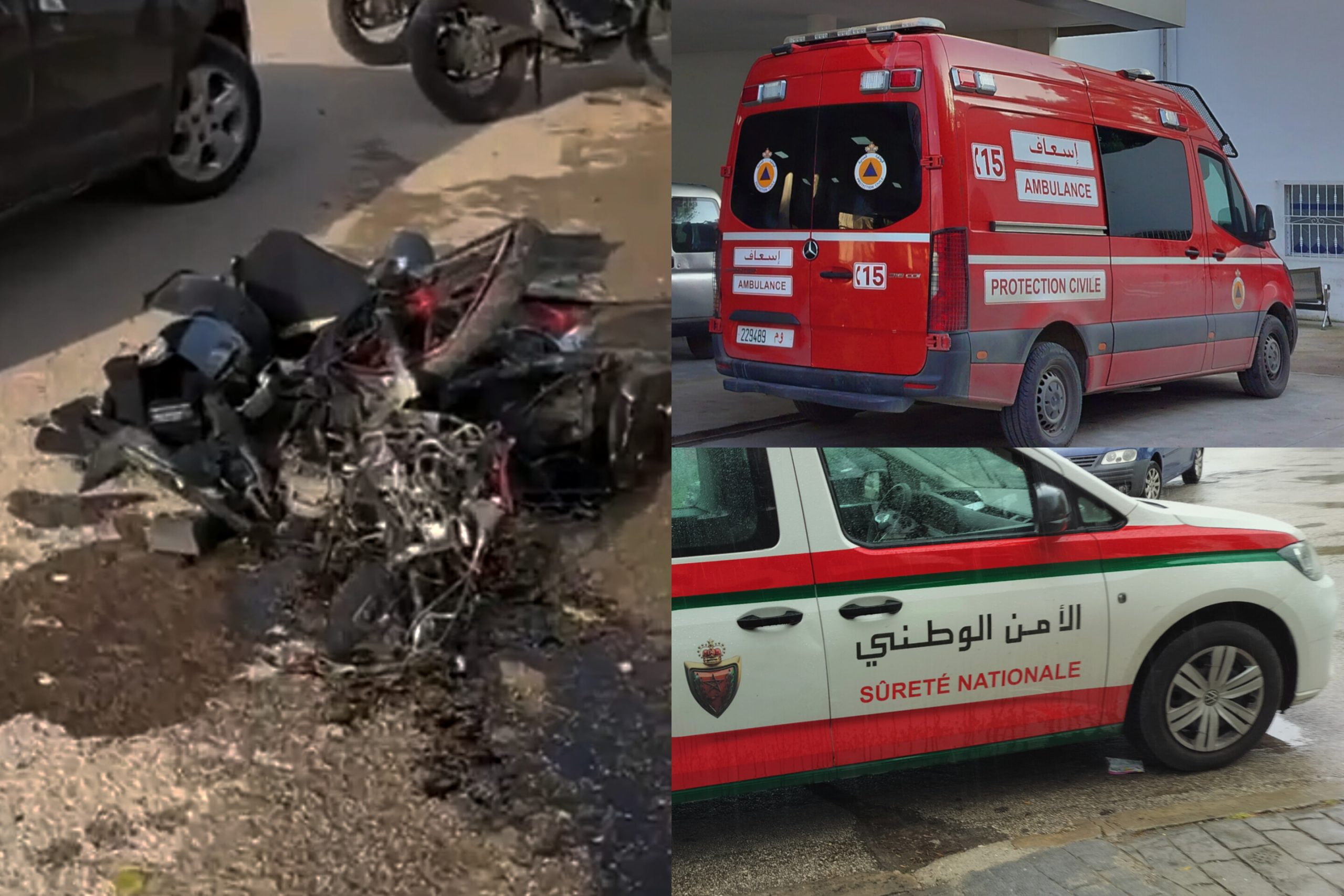 حادث سير دراجة نارية بطنجة