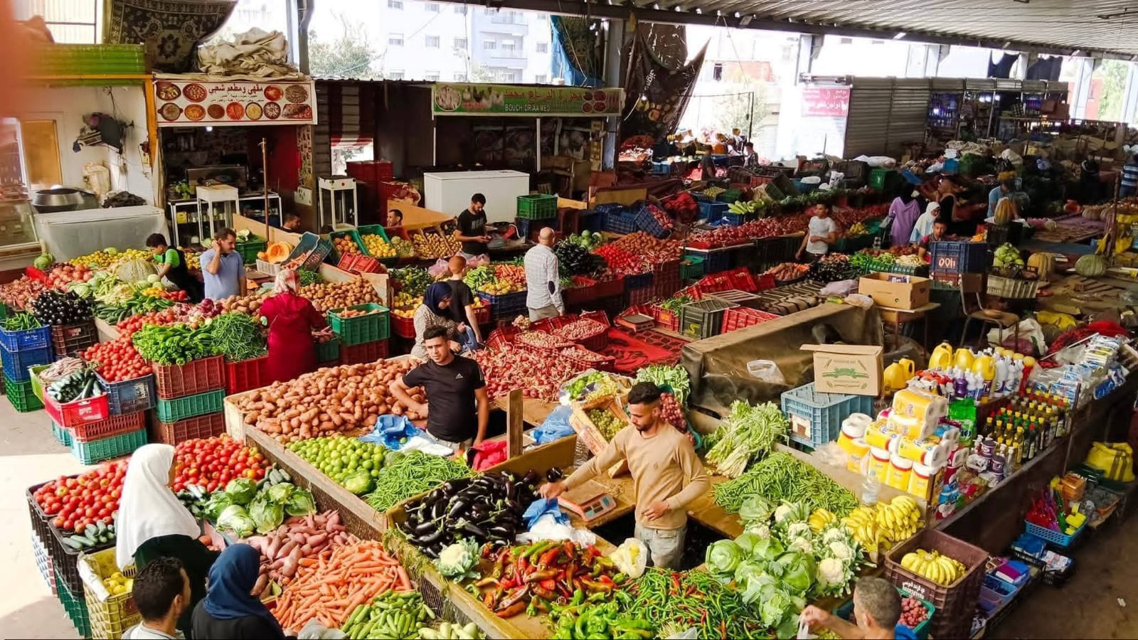 صورة تبين وضعية سوق بن تاويت ببرشيفا سنة 2020 