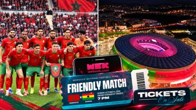 موعد انطلاق بيع تذاكر مباراة المنتخب المغربي أمام غانا بالملعب الكبير بطنجة