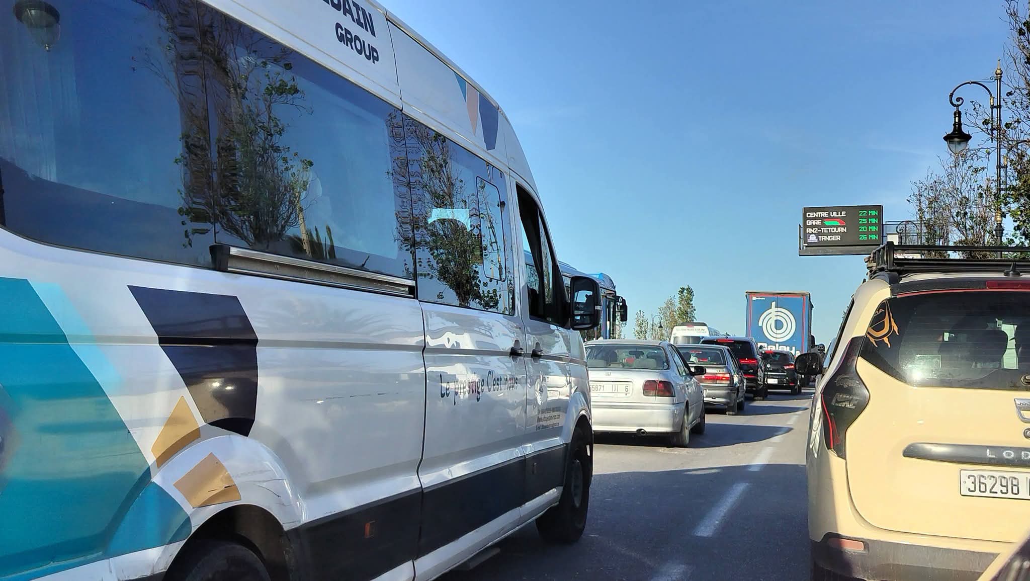 بلوكاج بمدخل مدينة طنجة 