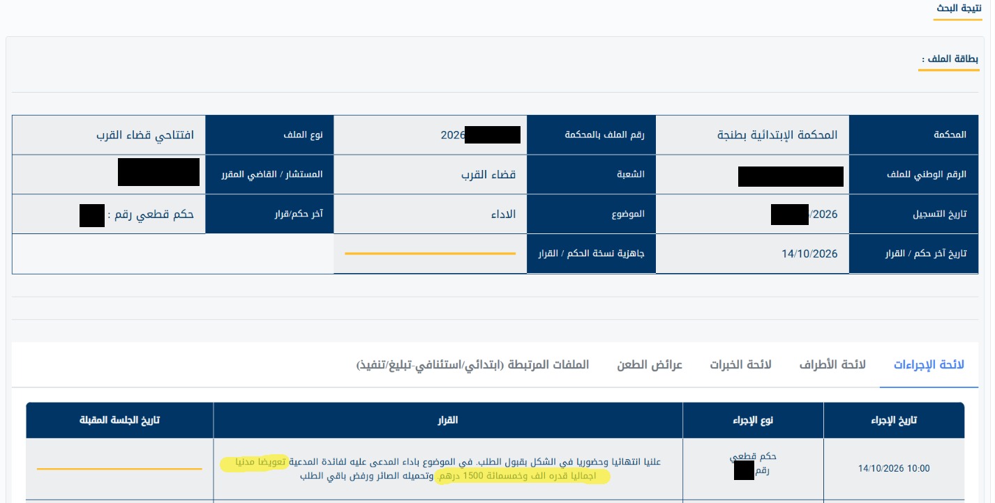 حكم قضائي ضد أحد نزاعات ركن السيارات بطنجة
